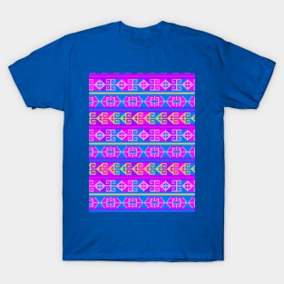 Colorful Mexican Aztec geometric pattern T-Shirt